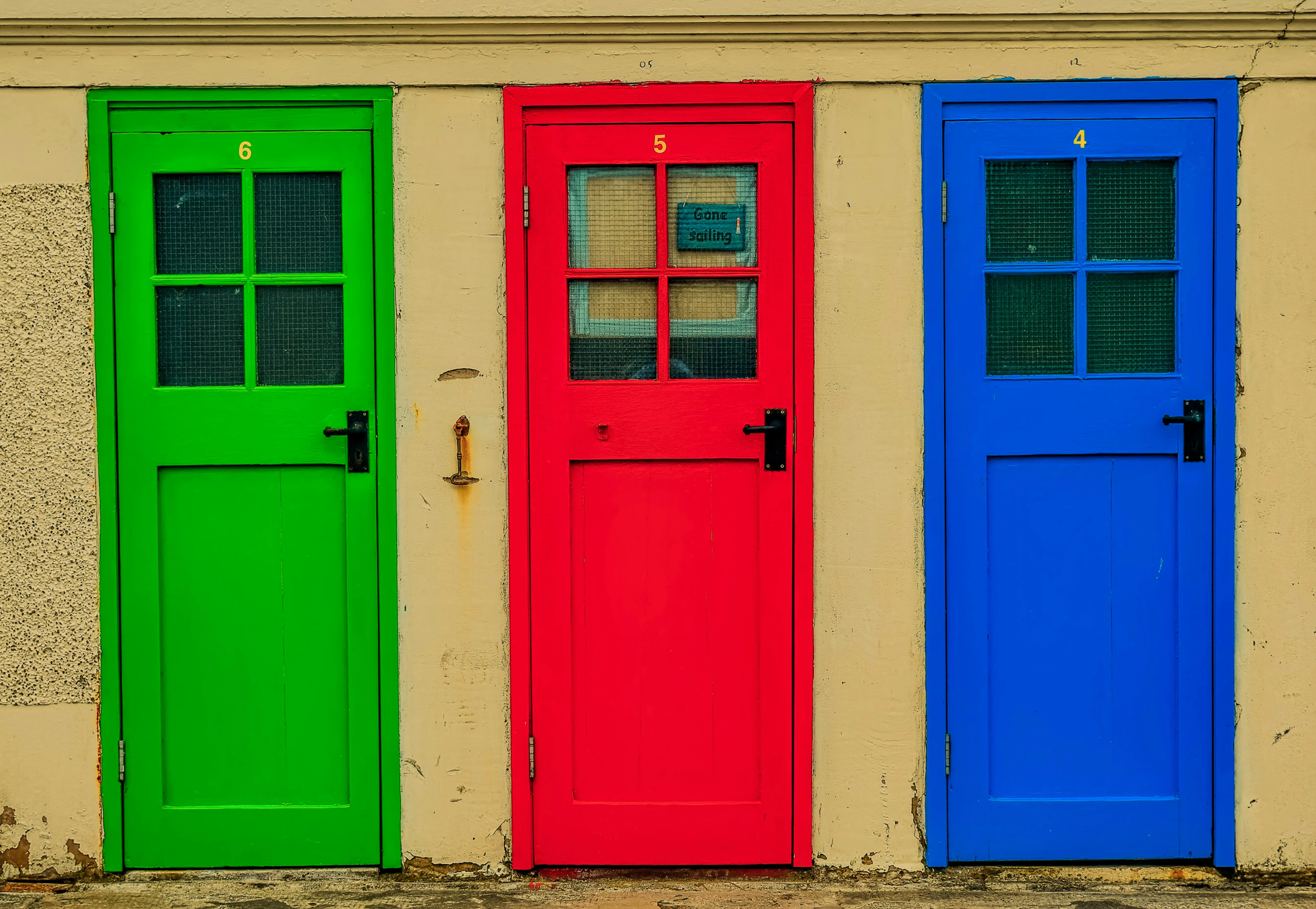 Three colorful doors to pick but do you know what is behind each one