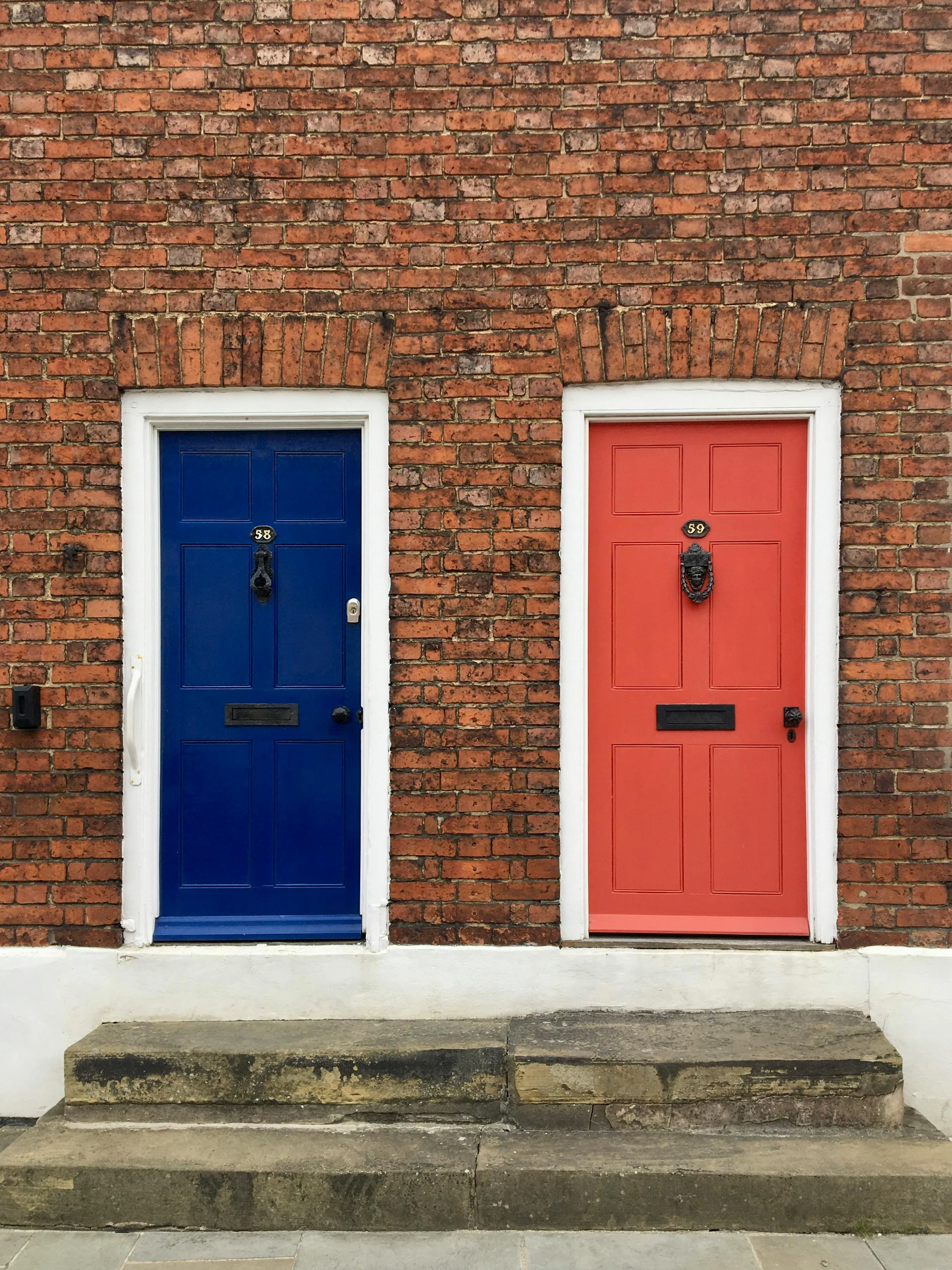 Two doors standing before you